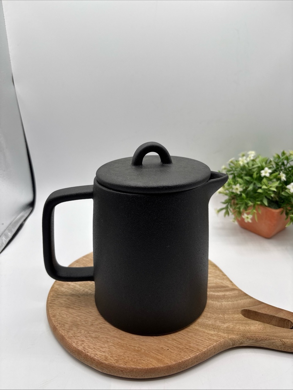 Woolrich Matte Black Ceramic Teapot with Lid